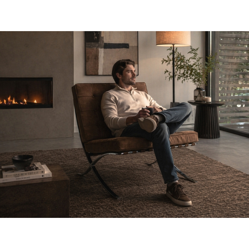 Barcelona Chair Vintage bruin Knoll Chair