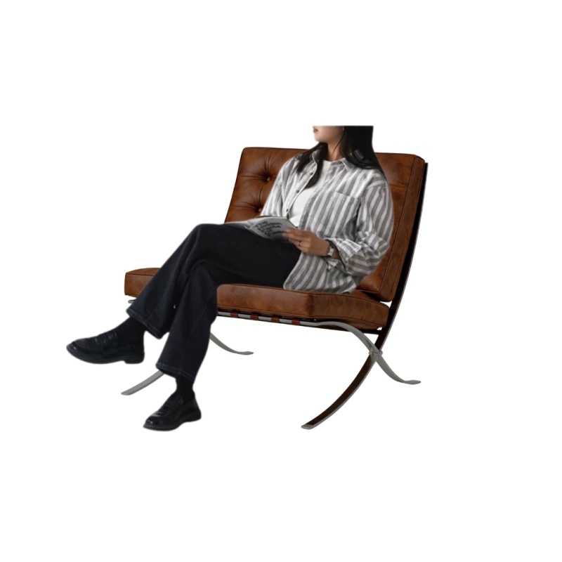 Barcelona Chair Vintage bruin