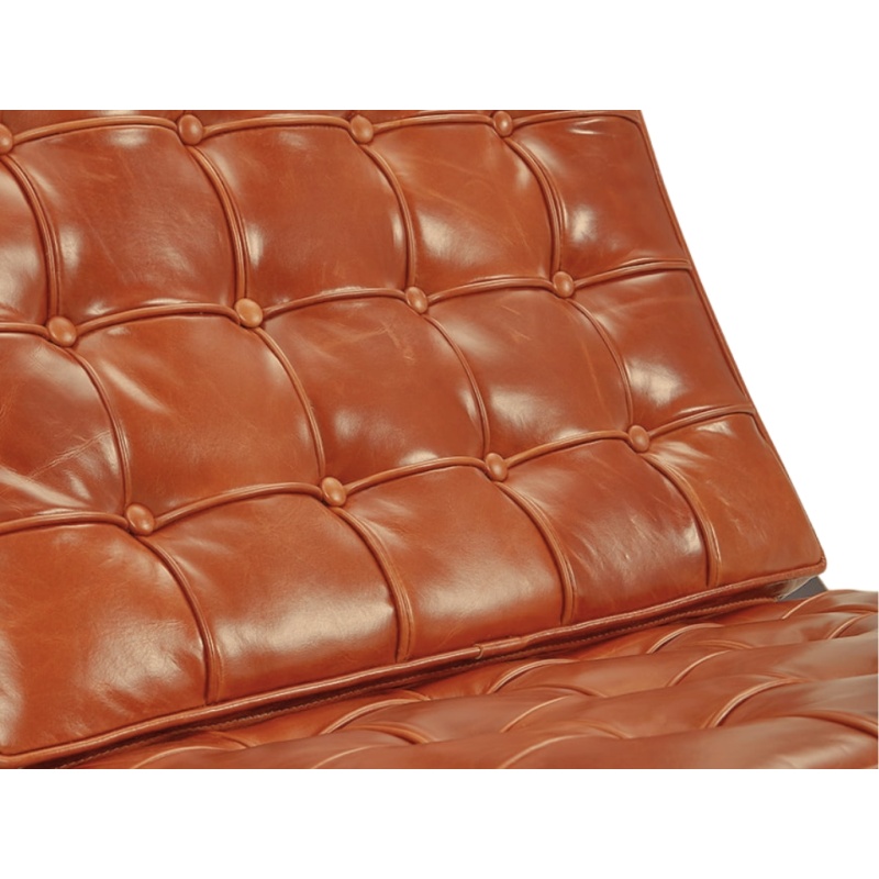 Barcelona Chair met hocker cognac kopen