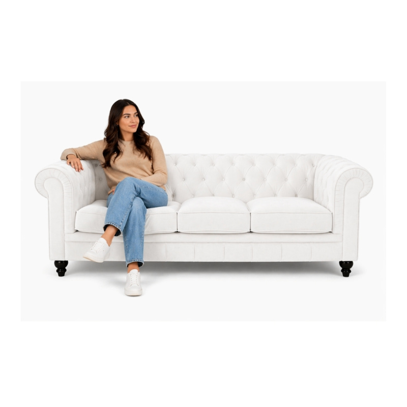 Chesterfield Bank velvet wit