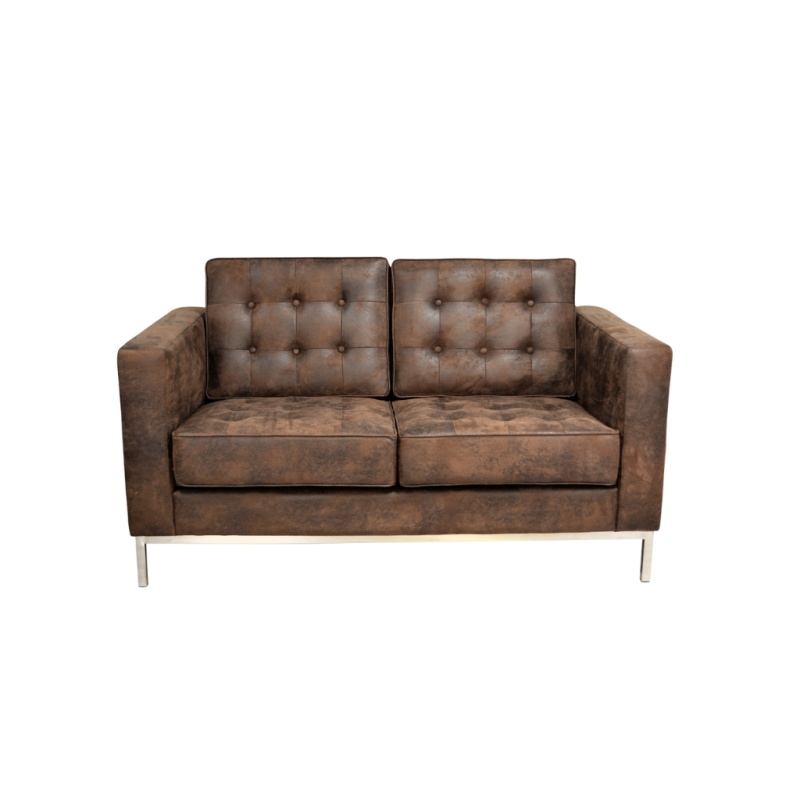 Florence Knoll Bank Bruin twee zits