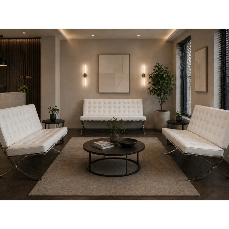 Barcelona Chair twee zits wit