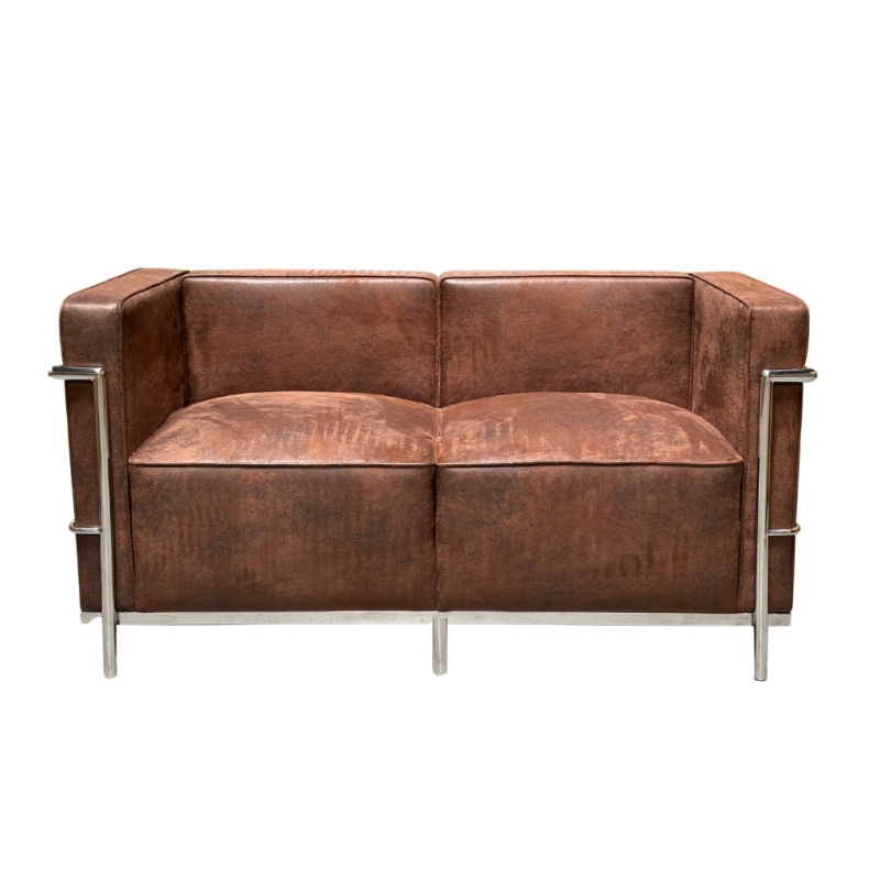 Corbusier bank bruin twee zits