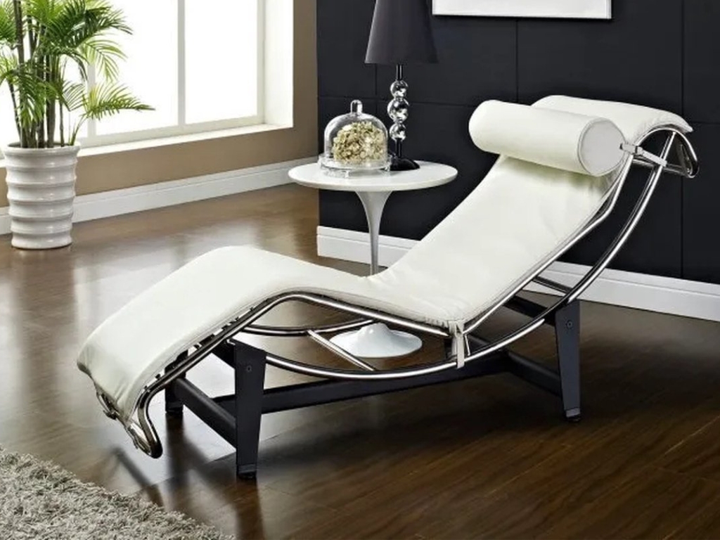 Corbusier lc4 stoel wit