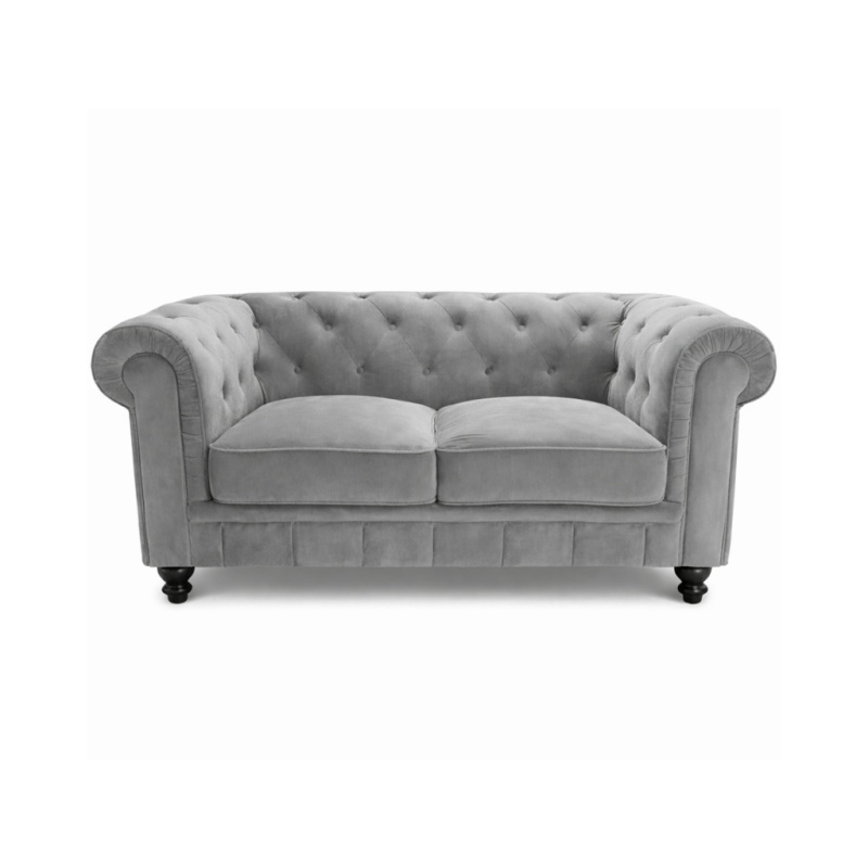 Chesterfield Bank Grijs velvet