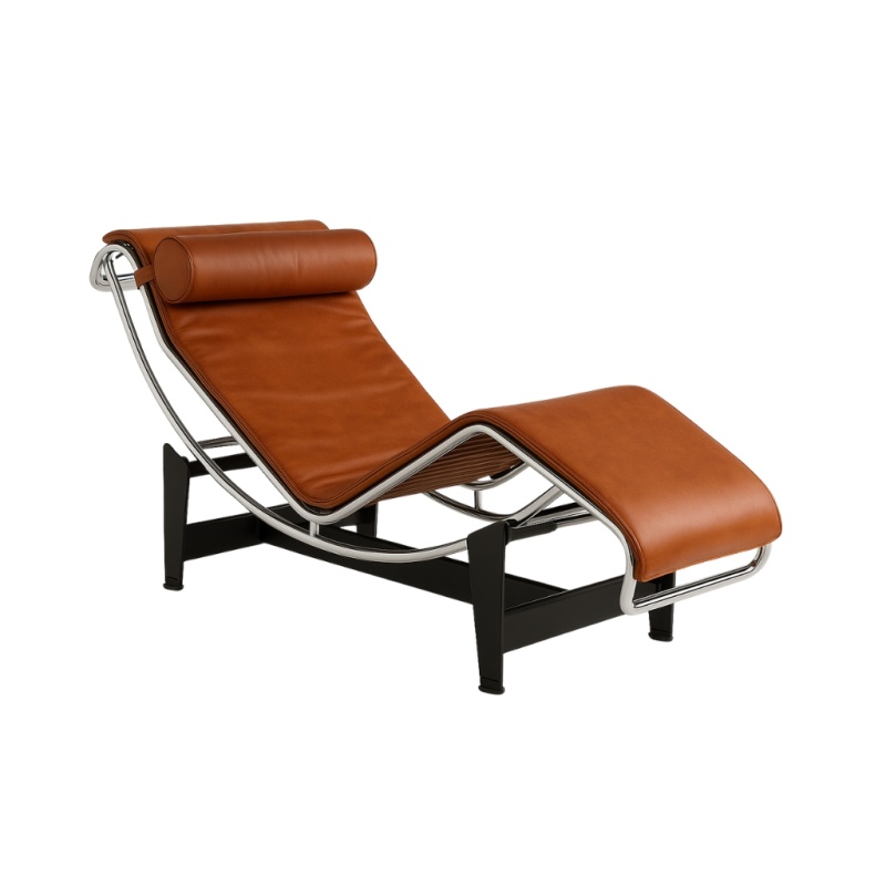 Cassina Le Corbusier LC4 Bruin Cognac Chaise Longue