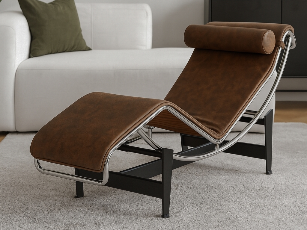 Cassina Le Corbusier LC4 Vintage Bruin Chaise Longue woonkamer