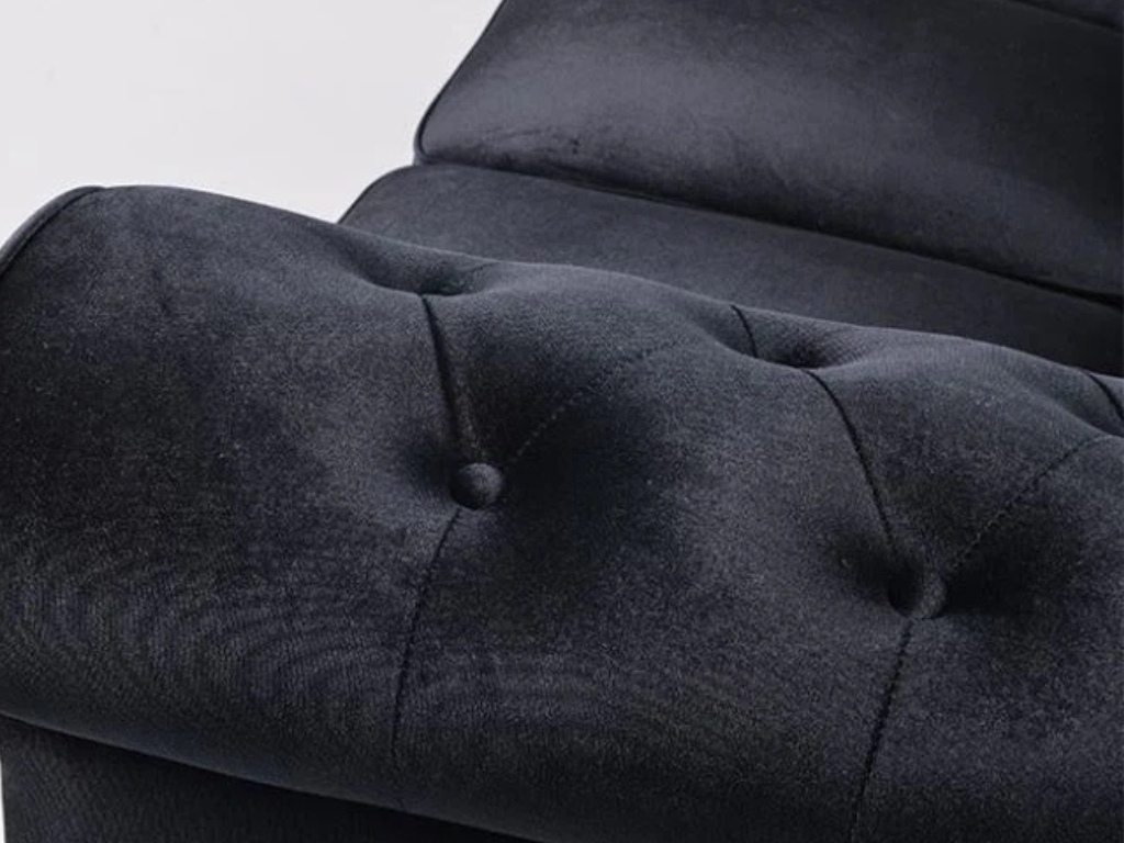 Chesterfield Banken Set velvet zwart