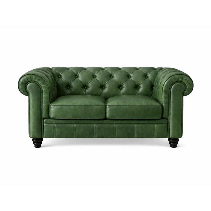 Chesterfield 2 zits bank groen