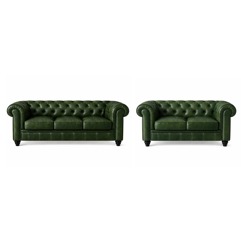 Chesterfield Banken groen set