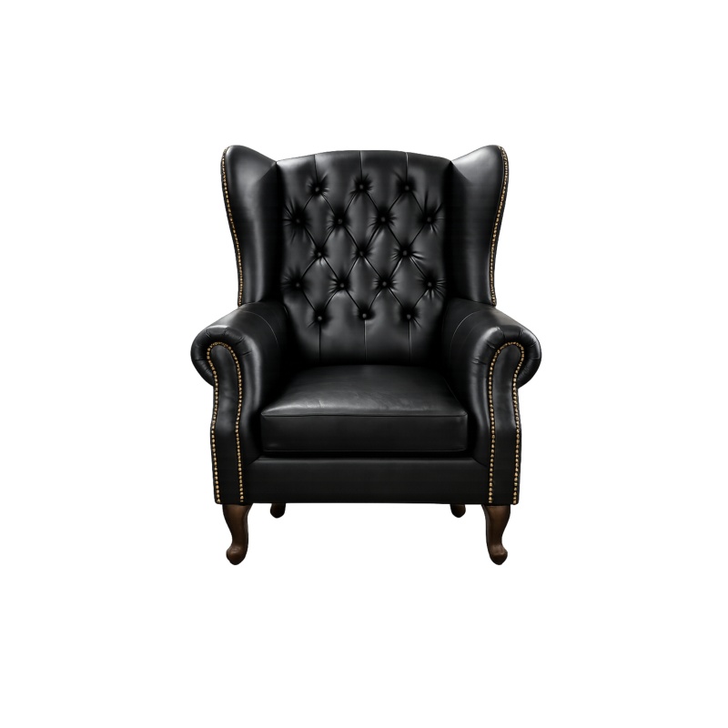 Chesterfield fauteuil zwart Chesterfield stoel leer