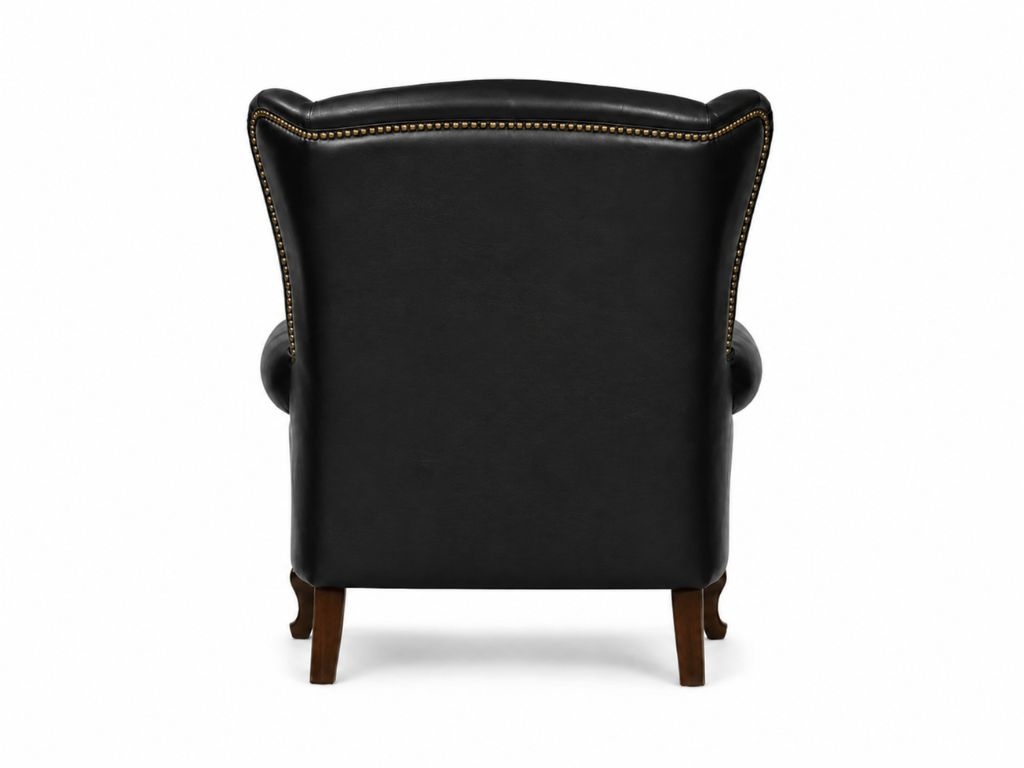 Chesterfield Fauteuil Zwart Chesterfield fauteuil zwart achterkant