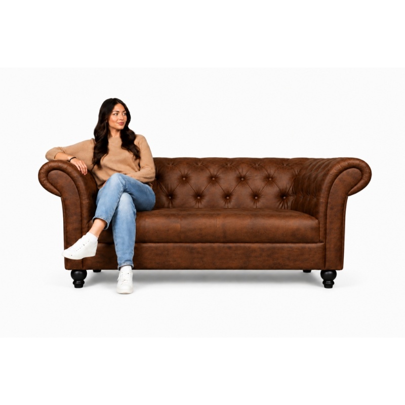 Chesterfield Bank Vintage Bruin Curve 2-zits (2)