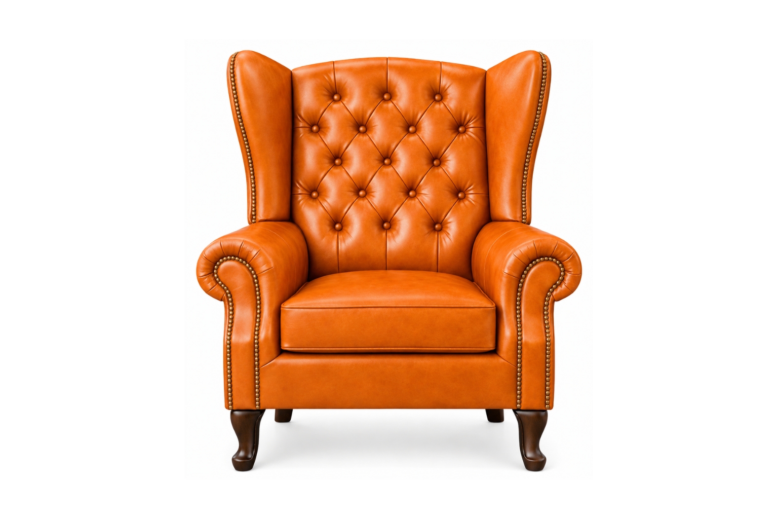 Chesterfield Fauteuil Cognac Oker geel Chesterfield Fauteuil Cognac Oker geel