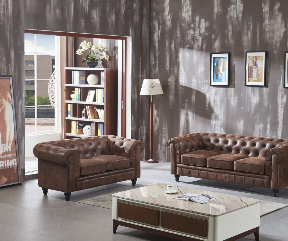 Chesterfield Banken Vintage Bruin