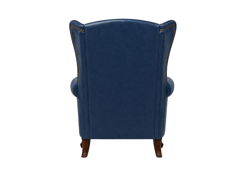 Chesterfield Fauteuil Blauw Chesterfield fauteuil blauw wing back chair oor fauteuil stoel (3)