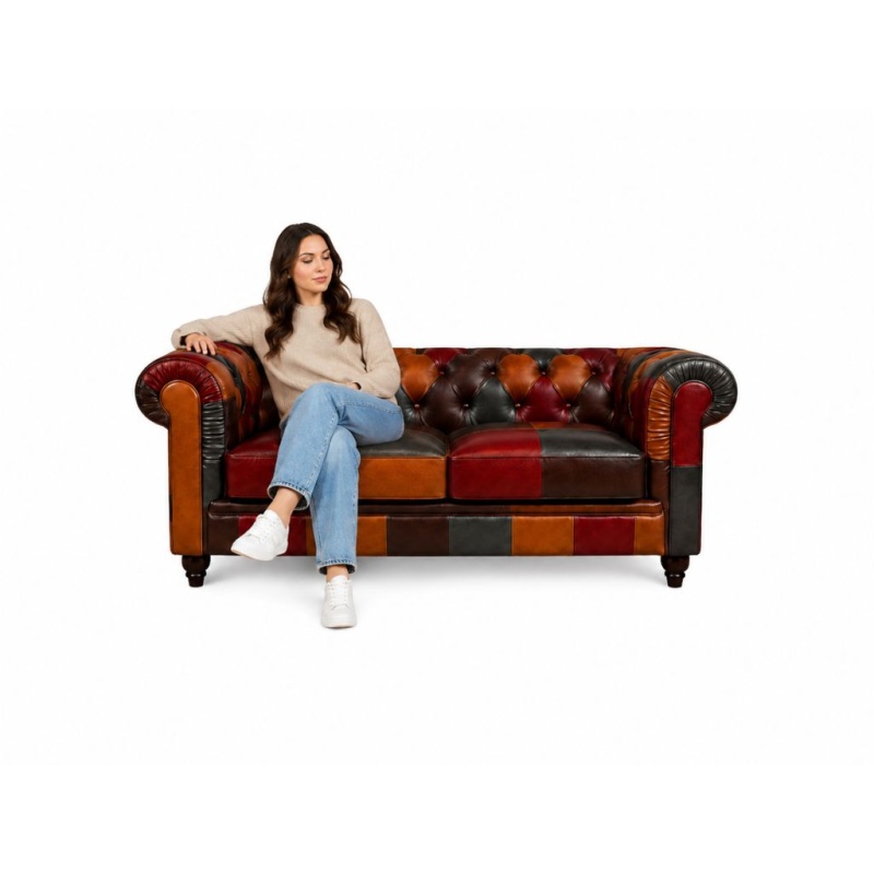 Chesterfield Bank Patchwork 2-zits Multicolor