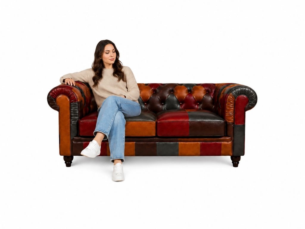 Chesterfield Bank Patchwork | 2-Zits Chesterfield Bank Patchwork 2-zits Multicolor