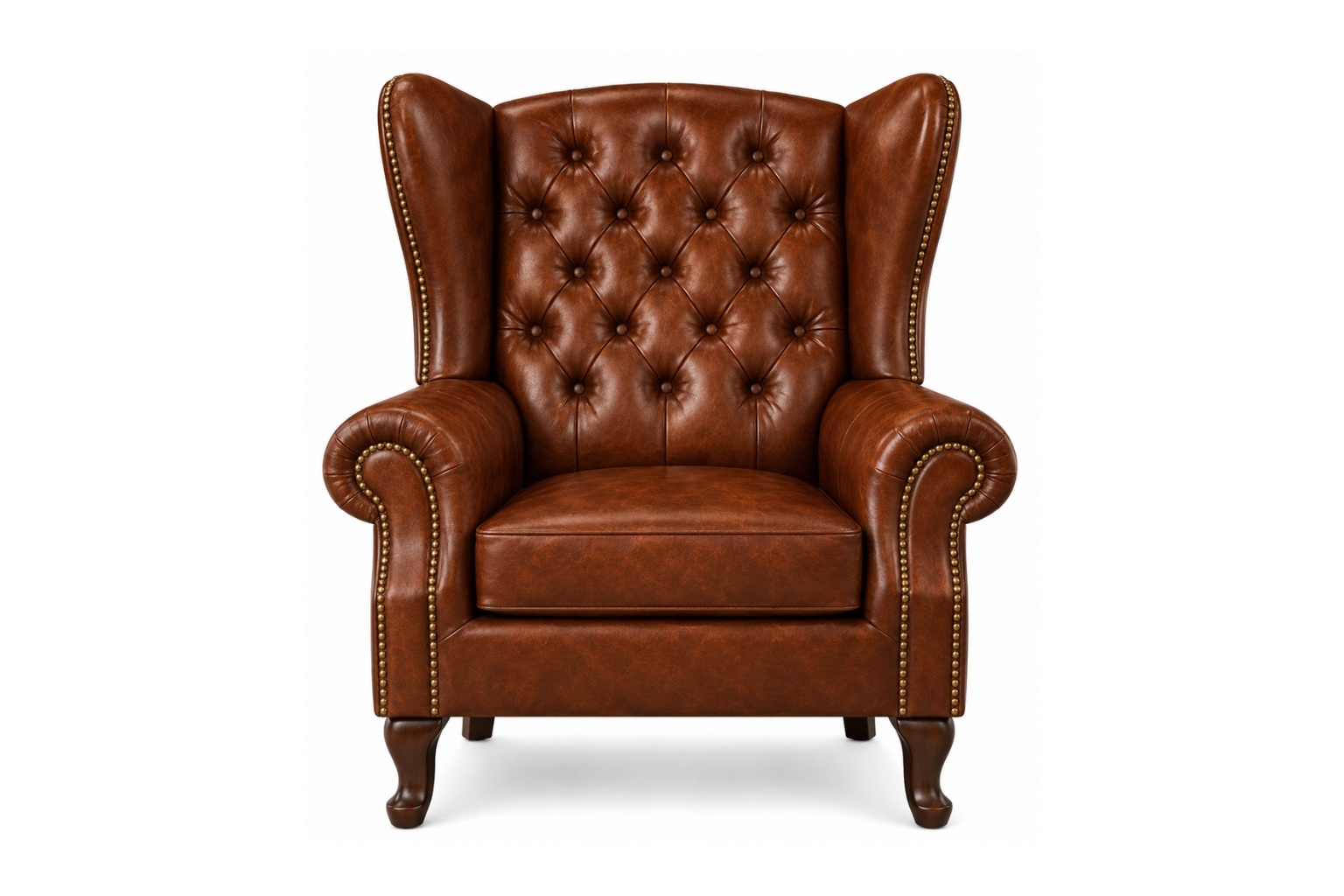Chesterfield Fauteuil met hocker Bruin Chesterfield Fauteuil Bruin Stoel Chair