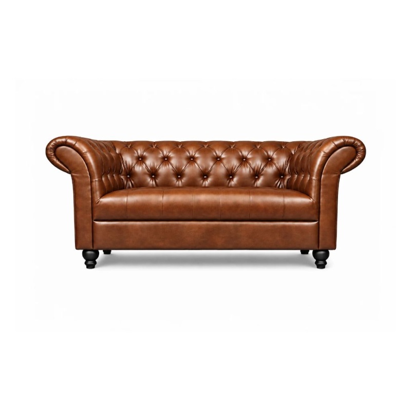 Chesterfield Bank Curve Bruin 2-zits