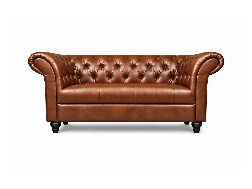 Chesterfield Bank Curve Bruin | 2-zits Chesterfield Bank Curve Bruin 2-zits