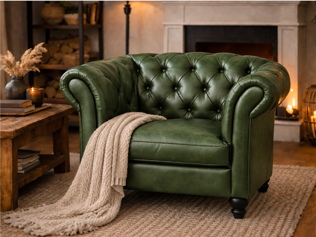 Chesterfield Bank Curve Groen | 1-zits Chesterfield Bank Curve Groen | 1-zits - Afbeelding 5