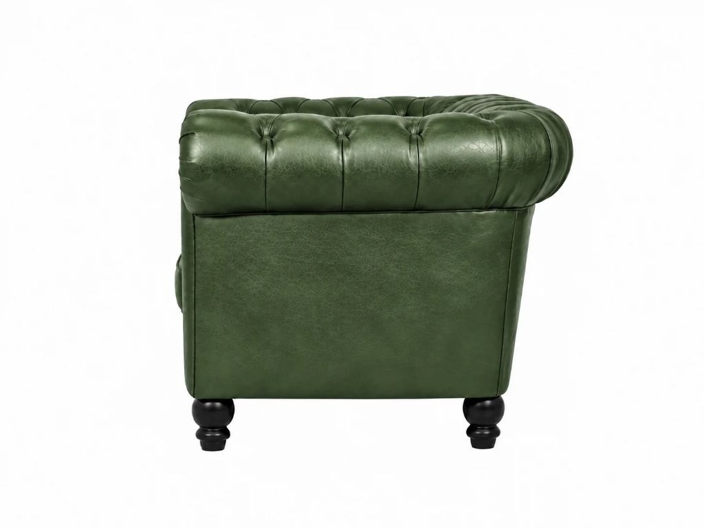 Chesterfield Bank Curve Groen | 1-zits Chesterfield Bank Curve Groen 1-zits zijkant