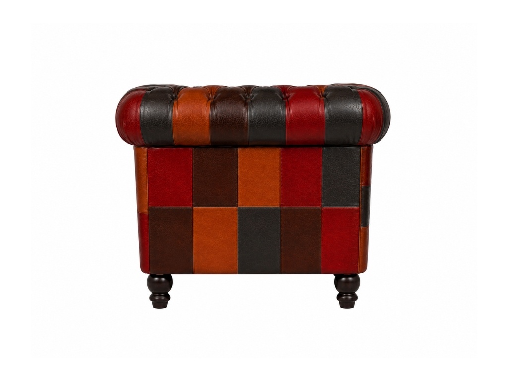 Chesterfield Bank Curve Patchwork | 1-zits Chesterfield Bank Curve Patchwork 1-zits achterkant