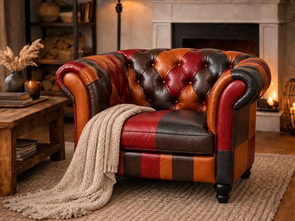 Chesterfield Bank Curve Patchwork | 1-zits Chesterfield Bank Curve Patchwork 1-zits woonkamer