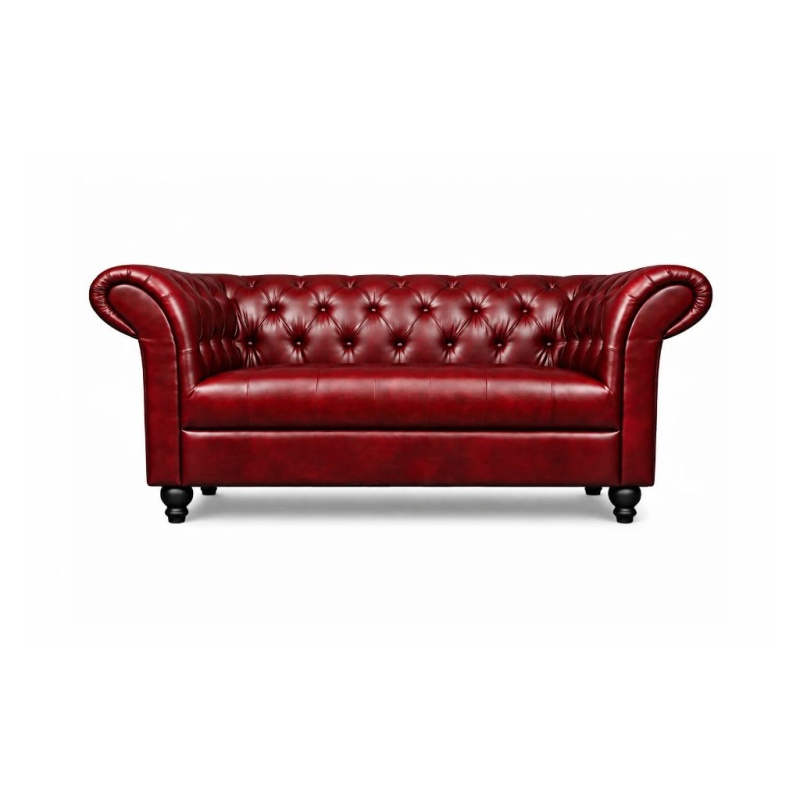 Chesterfield Bank Curve Rood 2-zits